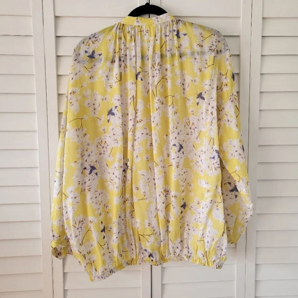 Anna Glover X H&M Butter Yellow Floral Blouse‎ Womens 6 Cottagecore Fairy Summer - Picture 10 of 14